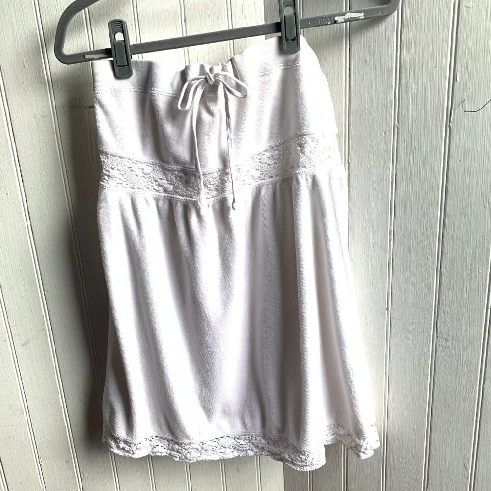 Juicy Couture Vintage Y2K Terry Cloth Dress Cover Up Strapless Mini Tube - Med